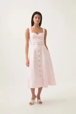 Aje Primary Belted Midi Blush AU Size 8 for rent on The Volte - image 1