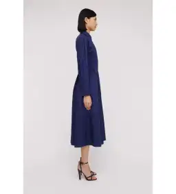Scanlan Theodore Parachute Cut Out Shirt Midi Dress Navy Size AU 10 for rent on The Volte - image 2