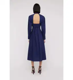 Scanlan Theodore Parachute Cut Out Shirt Midi Dress Navy Size AU 10 for rent on The Volte - image 3