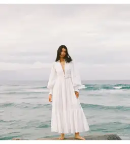 Palm Noosa Broderie Anglais Maxi Dress White Size AU 14 for rent on The Volte - image 1