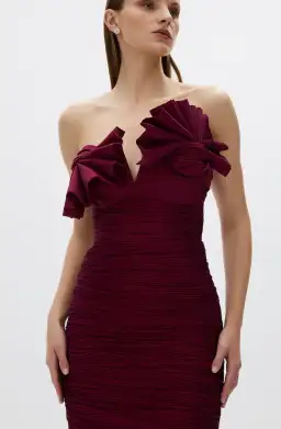 Rachel Gilbert Jensen Burgundy Dress Size AU 12 for rent on The Volte - image 3