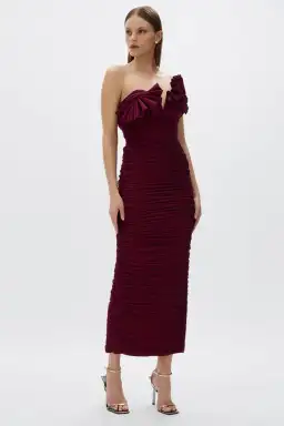 Rachel Gilbert Jensen Burgundy Dress Size AU 12 for rent on The Volte - image 1