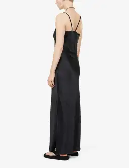 Sir the Label Julien Asymmetric Slip Dress Black Size 8  for rent on The Volte - image 2