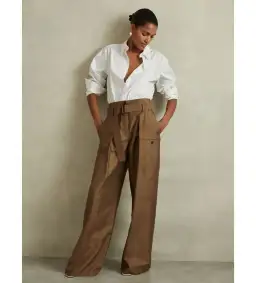 Reiss Jenny-cotton Poplin Shirt In White Size AU 8