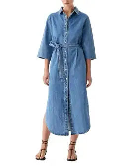 Morrison Fynn Denim Shirt Dress Size 2/ AU 10