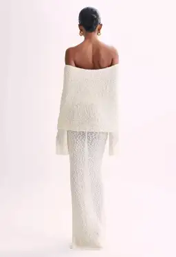 Meshki Marisol Off Shoulder Maxi Cream Size AU 8 for rent on The Volte - image 3