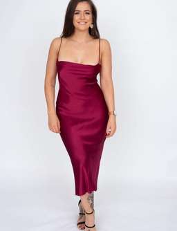 Bec & Bridge Kaia Cowl Midi Dress | Plum | Size 8 for rent on The Volte - image 2
