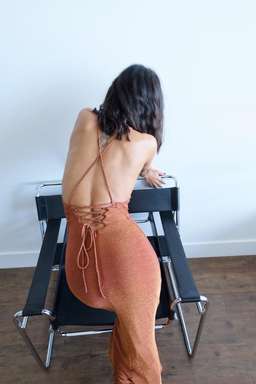 MISHA Endlessly Love Club Greta Midi Dress Copper Size 8/S for rent on The Volte - image 3