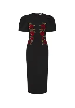 Rebecca Vallance Rosetta Midi Dress Black Size AU 12 for rent on The Volte - image 5
