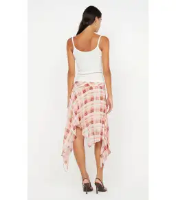 Bec & Bridge Lolita Asym Skirt in Check Size AU 10  for rent on The Volte - image 3