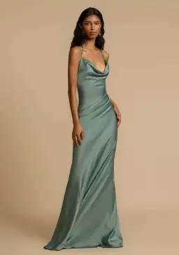 Arcina Ori Isodora Maxi Dress Metallic Green Size 8 for rent on The Volte - image 1