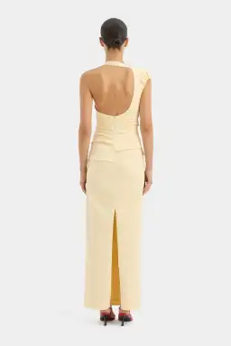SIR THE LABEL Giacomo Gathered Gown in Butter Yellow AU 12 for rent on The Volte - image 4