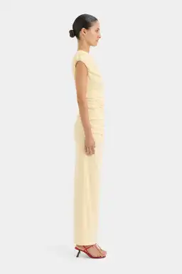 SIR THE LABEL Giacomo Gathered Gown in Butter Yellow AU 12 for rent on The Volte - image 3