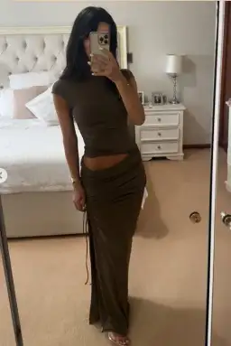 Benni Milo Mesh Maxi in Mushroom Size S/AU 8 for rent on The Volte - image 3