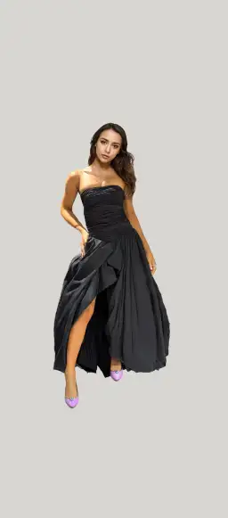Aje Violette Bubble Hem Maxi Dress Black Size 12