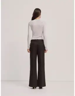 Ninety Percent Iphis Draped Long Sleeve Top in Enoki Mushroom Size M/ AU 12 for rent on The Volte - image 4