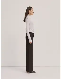 Ninety Percent Iphis Draped Long Sleeve Top in Enoki Mushroom Size M/ AU 12 for rent on The Volte - image 3