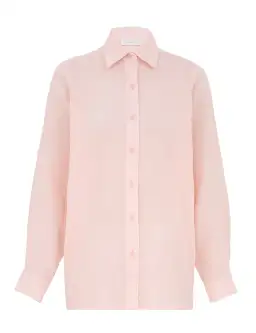 Zimmermann Crush Oversized Shirt in Pink Size 1 / AU 10 for rent on The Volte - image 4