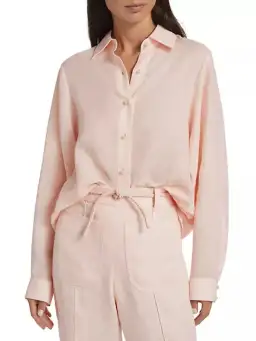 Zimmermann Crush Oversized Shirt in Pink Size 1 / AU 10 for rent on The Volte - image 1