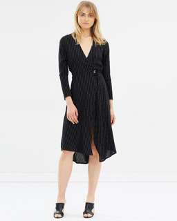 PFEIFFER Verona Wrap Dress Black Size 12 for rent on The Volte - image 1