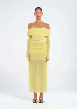 Benni Blaire Midi Dress Lemon Size AU 8 for rent on The Volte - image 1