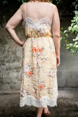 Zimmermann Everley Lace Slip Midi Dress Yellow Size 4 / AU 16 for rent on The Volte - image 1