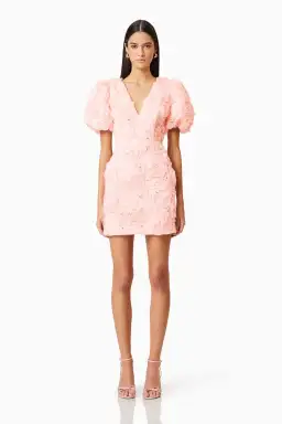 Elliatt Rosella 3D Mini Dress in Pink Size 10 for rent on The Volte - image 2
