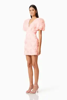 Elliatt Rosella 3D Mini Dress in Pink Size 10 for rent on The Volte - image 4