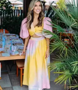 Aje Cloud Burst Puff Sleeve Cropped Top & Midi Skirt AU 8 for rent on The Volte - image 5