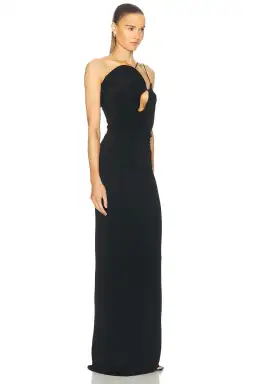 Christopher Esber Wave Coil Maxi Dress Black Size 8 for rent on The Volte - image 2