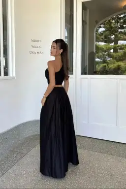 Aje Clarity top and Oakleigh Maxi Skirt set black Size 8 for rent on The Volte - image 2