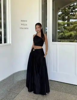 Aje Clarity top and Oakleigh Maxi Skirt set black Size 8 for rent on The Volte - image 1