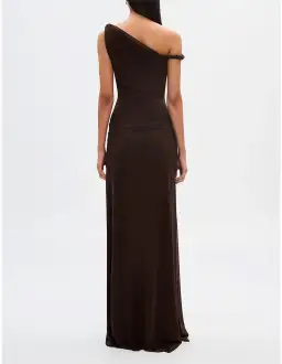 Misha Sisal Mesh Maxi Dress Brown Size 10 for rent on The Volte - image 3