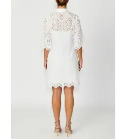 Anthea Crawford Eva Ivory Lace Dress White Size AU 12 for rent on The Volte - image 4