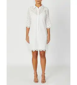 Anthea Crawford Eva Ivory Lace Dress White Size AU 12 for rent on The Volte - image 1