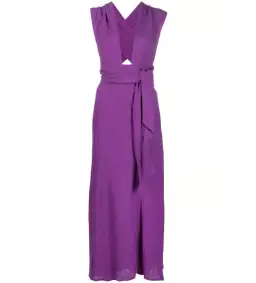 Faithfull The Brand Tropiques Maxi Dress Violet size 10
