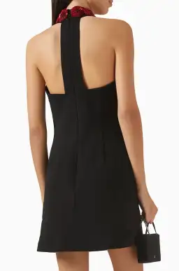 Rebecca Vallance Rosetta Halter Mini Dress Black Size 8 for rent on The Volte - image 5