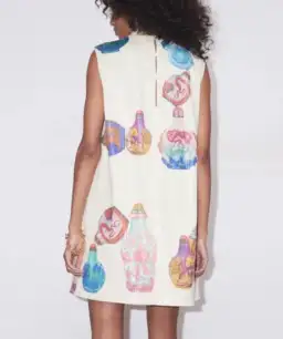 Alemais Chesca Mini Dress in Cream Sequin Size 8 for rent on The Volte - image 2