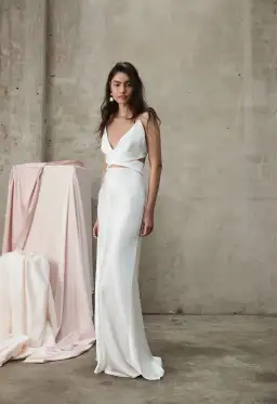 Prea James Bridal Tyler Gown (2 Piece Set) in Ivory Size 10 for rent on The Volte - image 2