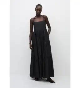 Matteau Tiered Low Back Sundress Black Size 2 / AU 8 for rent on The Volte - image 2