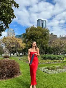 Kookai Milan Ivy Slip Strapless Red Dress Size 8