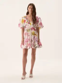 Aje Fleur Mini Dress Collage Floral Size AU 10 for rent on The Volte - image 1