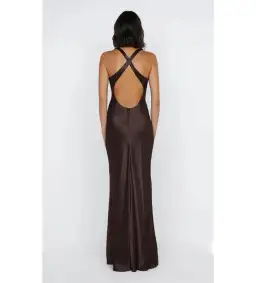 Bec & Bridge Maxina Crossover Dress Dark Chocolate Size AU 10 for rent on The Volte - image 3