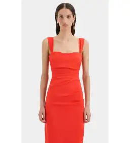 Sir the Label Dahlia Balconette Gown in Tangerine Red Size AU 8 for rent on The Volte - image 2