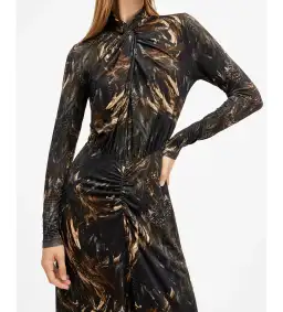 AllSaints Mina Maxi Dress Charm Black Size AU 10 for rent on The Volte - image 3