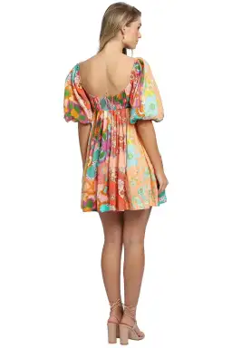 Zimmermann Lola Panelled Mini Dress Print Size 8 