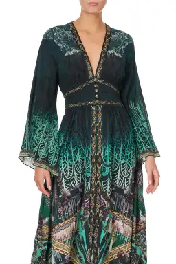 Camilla Kimono Sleeve Dress With Shirring Detail Fitzgeralds Flapper Size M for rent on The Volte - image 5