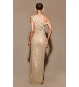 Meshki Kenny Diamante Maxi Gown Gold Size 4 for rent on The Volte - image 6