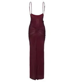 Meshki Roisin Diamante Satin Maxi Dress Mahogany AU 4  for rent on The Volte - image 7