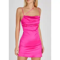 De La Vali Women's Frisco Silk Satin Dress Bright Pink Size 8  for rent on The Volte - image 1